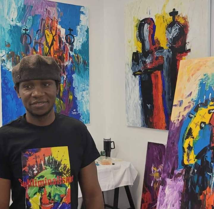 Et si les tableaux de  Josenti Larochelle exprimaient le choc émotionnel des  ancêtres ?